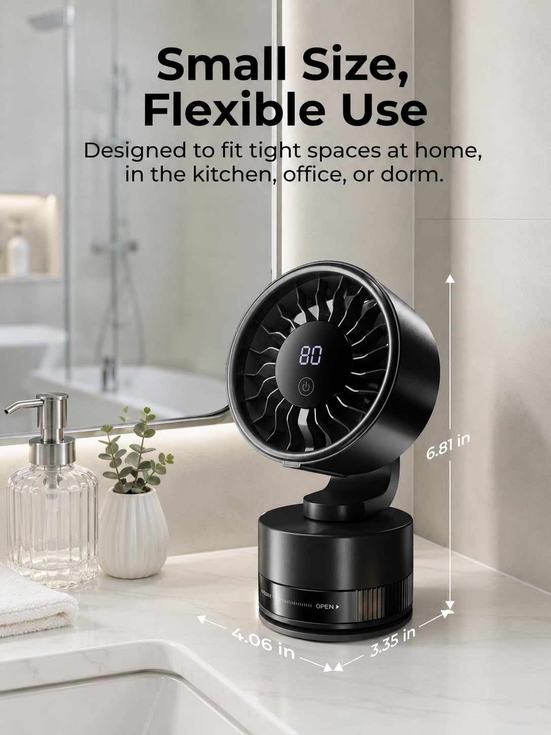 Desk and wall mount setup with suction cup base