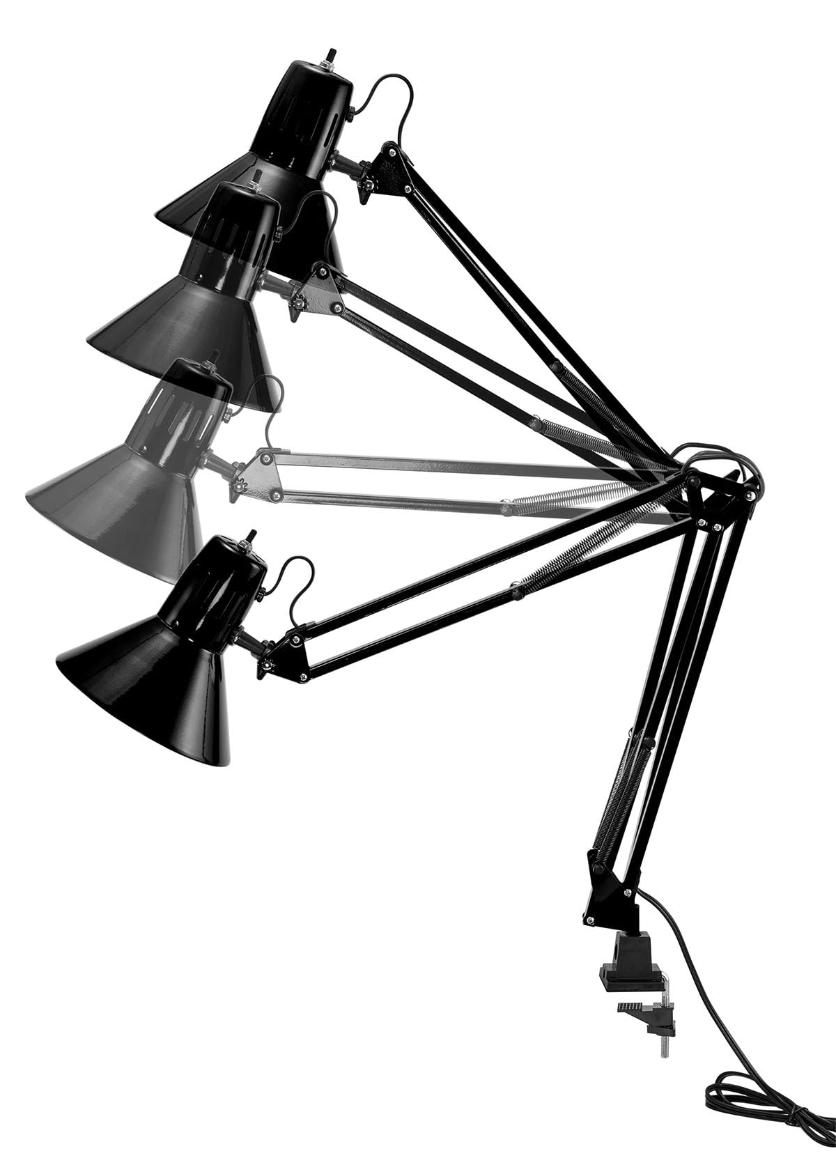Lamp ready to plug in with LED bulb