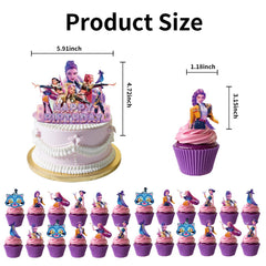 Dessert decorations 1.18x3.15 inches for cupcakes cookies