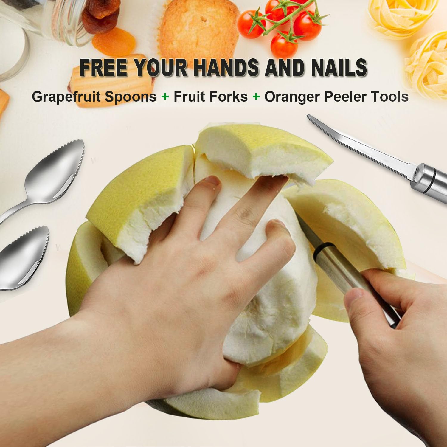 Dessert spoons for citrus and other fruits