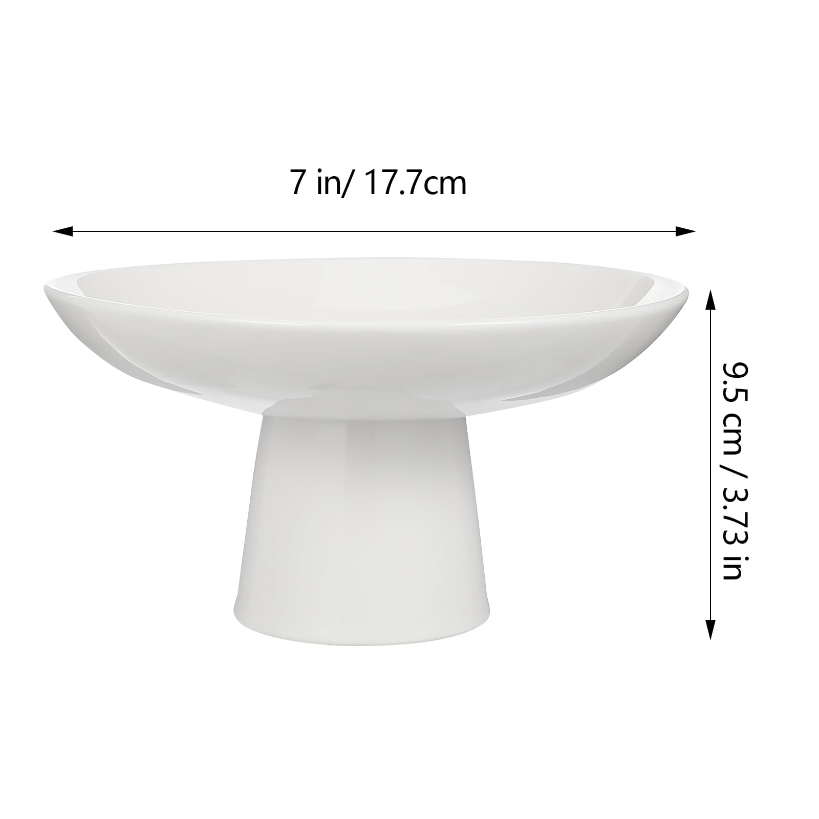 Footed ceramic dessert serving tray
