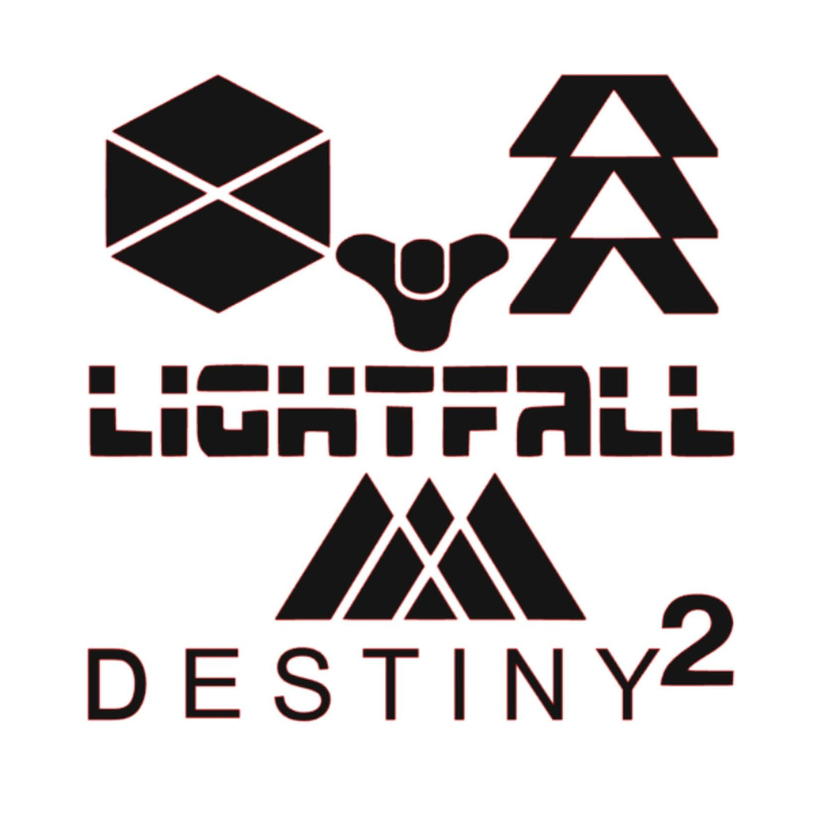 Destiny 2 LightFall tall drinking glass hand-etched finish