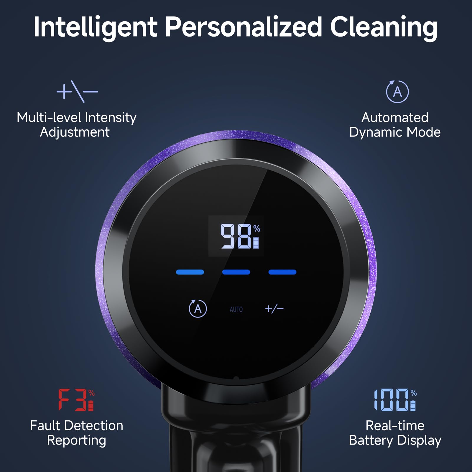 Detachable battery pack for cordless vacuum cleaner