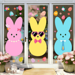 Clings apply to clean smooth surfaces such as windows mirrors or refrigerators