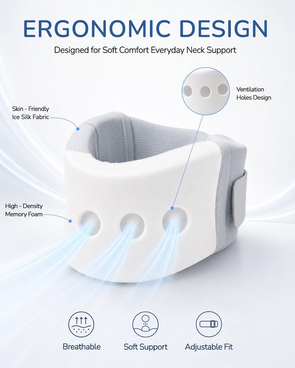 Breathable Ice Silk cover on GETPURE Neck Brace image
