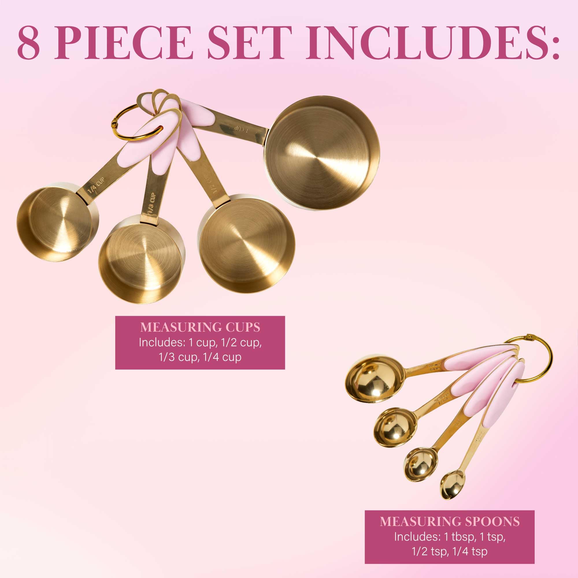 Detachable ring for organizing Paris Hilton measuring cups and spoons