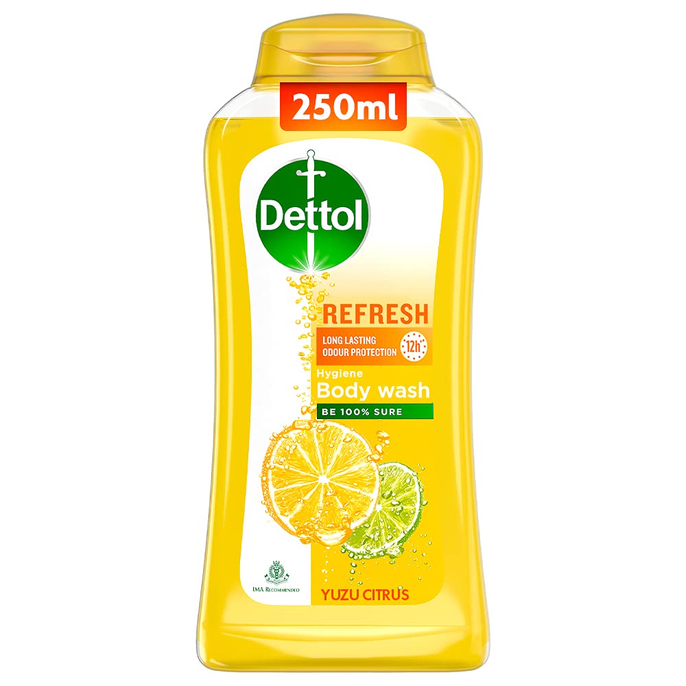Dettol Lime Fresh 250ml body wash bottle front view