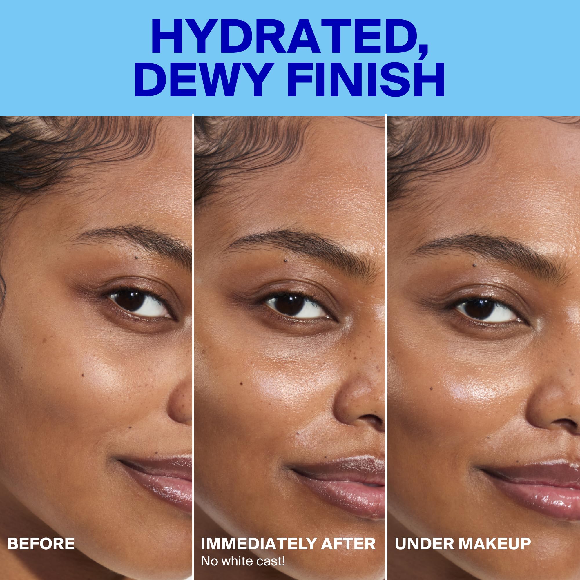 Side angle of Supergoop Dewscreen hydrating sunscreen primer