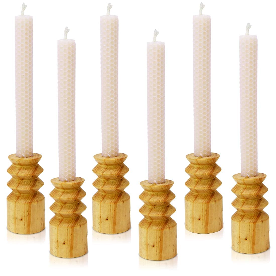 Handmade honeycomb texture beeswax candle DEYBBY ivory white