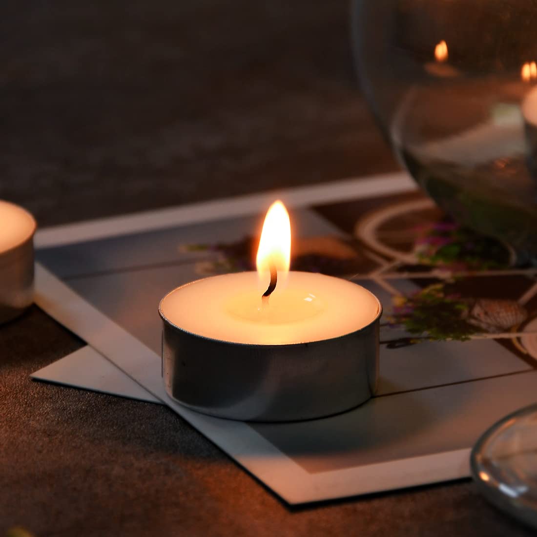 Unscented DEYBBY tealight candles for weddings and meditation