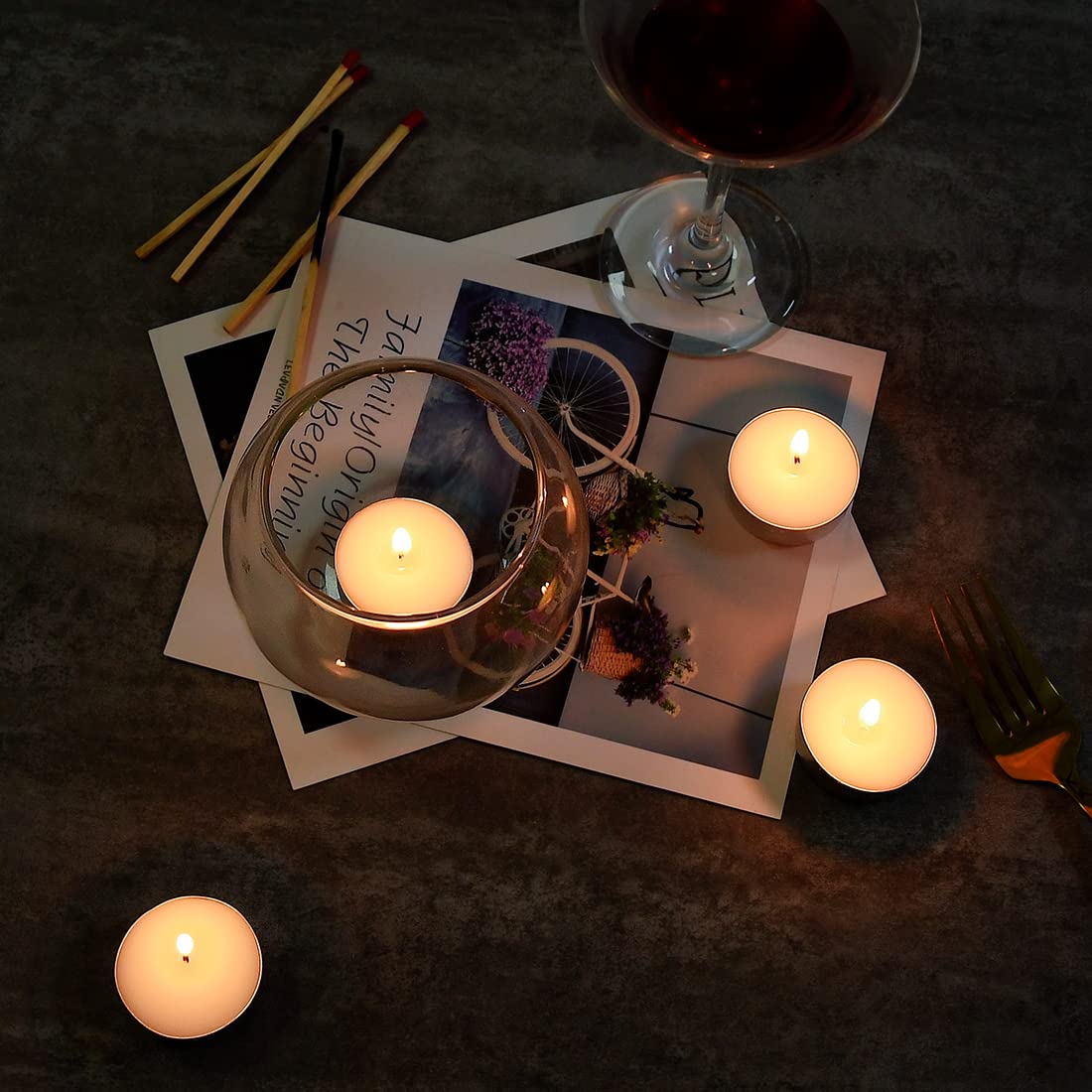 DEYBBY 100 pack unscented tealights packaging