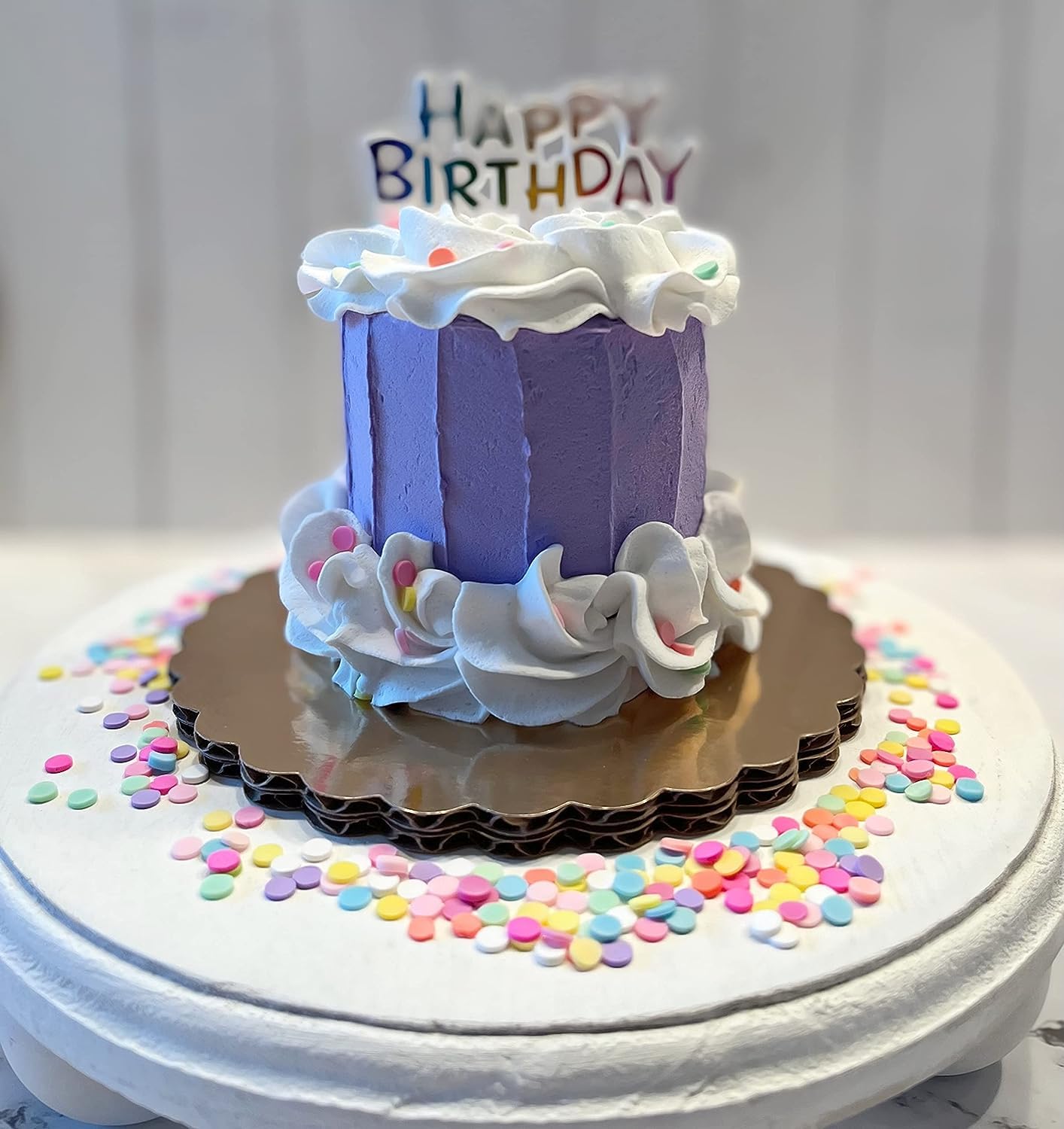 Lightweight foam fake cake for indoor decor