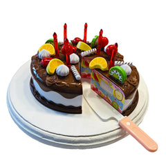 Dezicakes fake cake birthday prop plastic size 6x6x4 inches