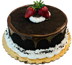 Dezicakes fake cake chocolate fudge drizzle decor 9 inch wide