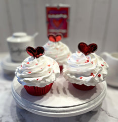 Handmade Dezicakes fake cupcake for home decor 3.5x4.5 inches