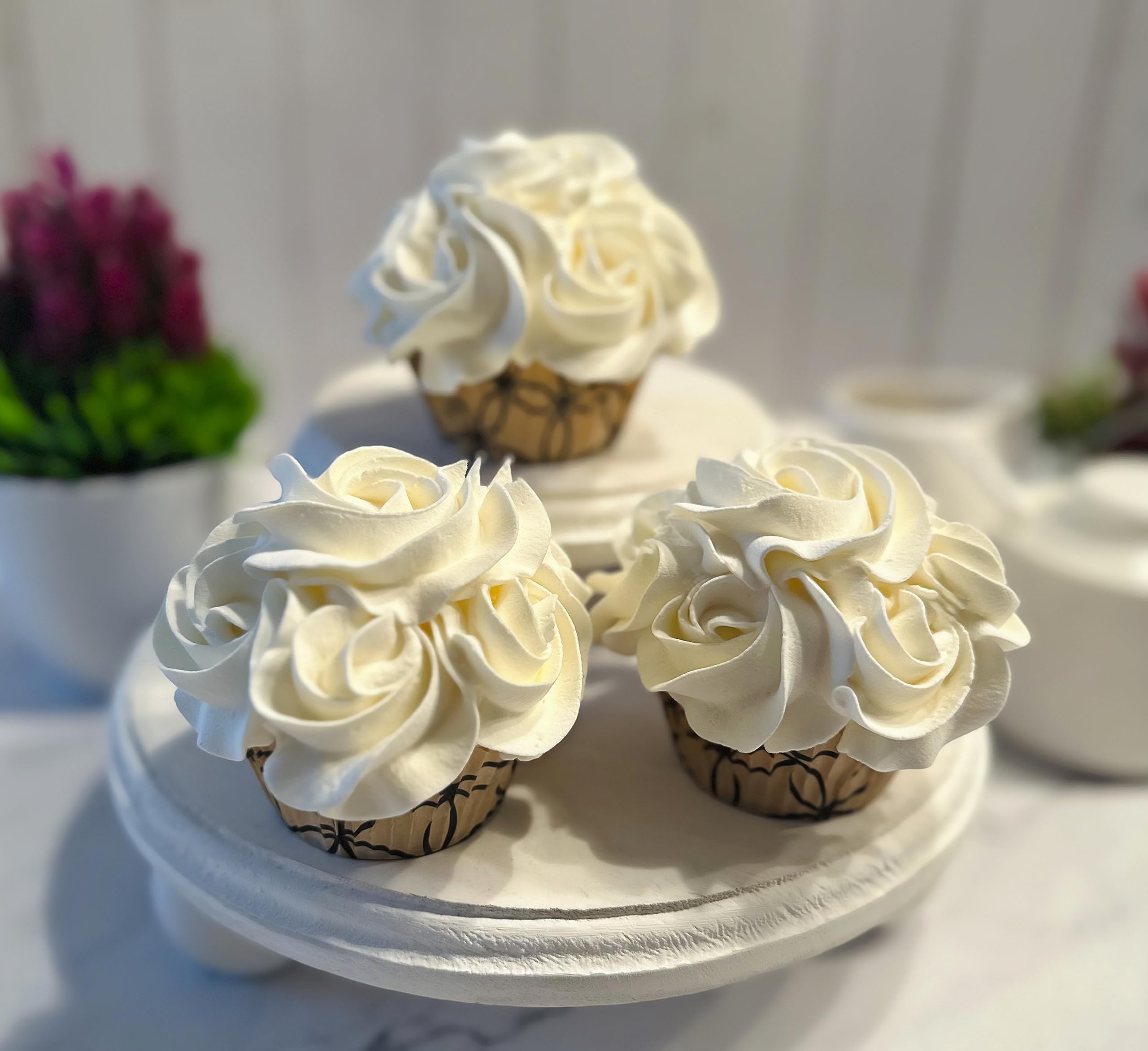 Fake Cake Cupcake Vanilla Rosette closeup