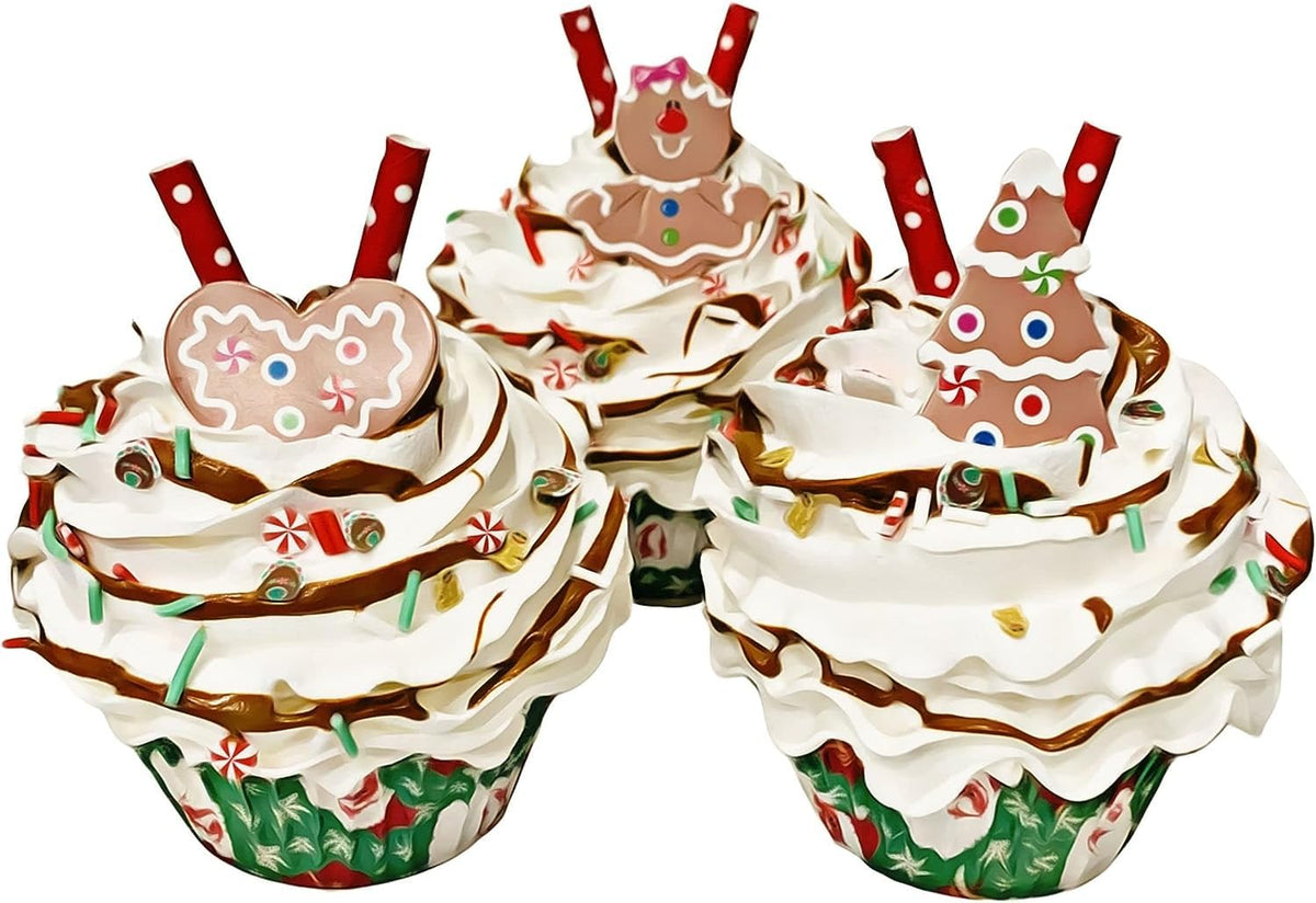 Dezicakes fake cupcakes set of 3 lightweight foam decor