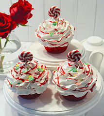 Dezicakes fake cupcakes dimensions 3.5 by 4.5