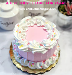 Handmade in USA Dezicakes fake cake display