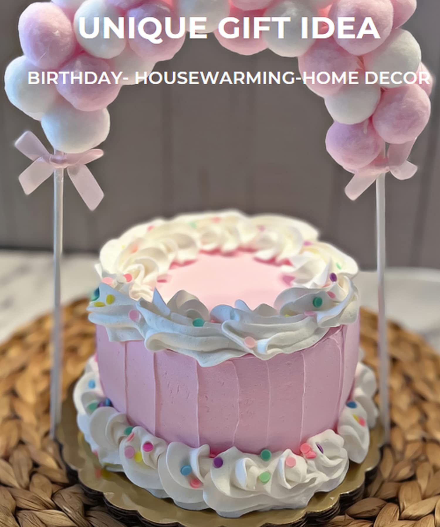 Lightweight foam decor cake for indoor use