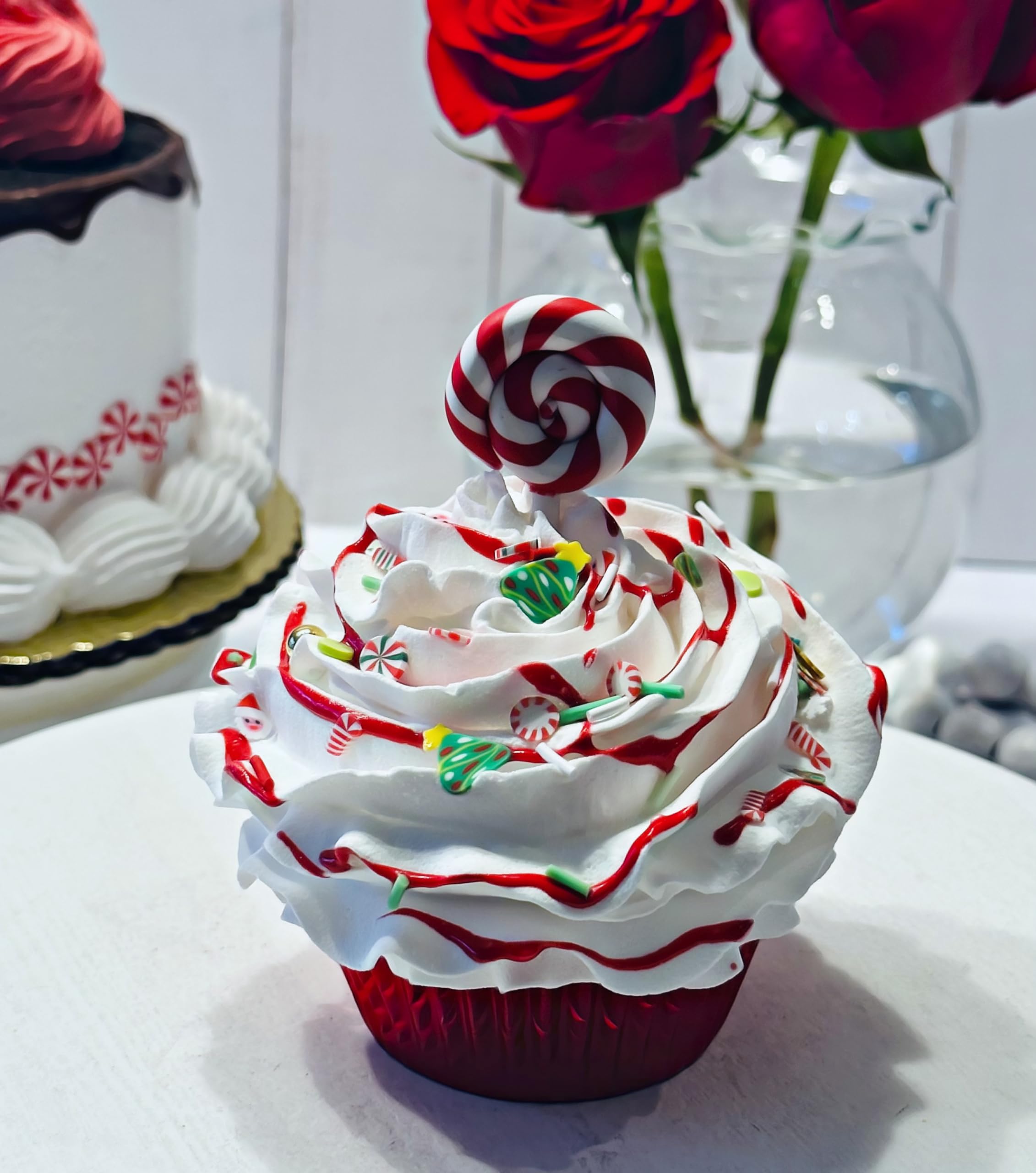 Lightweight foam cupcakes for indoor decor