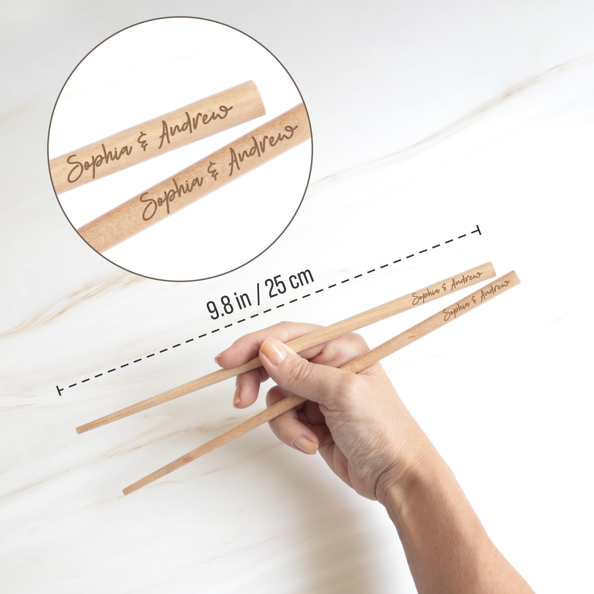 Chopsticks diameter 6 mm brown color