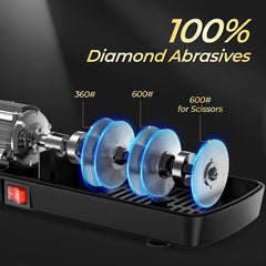 Diamond abrasives knife sharpener for stainless and ceramic knives