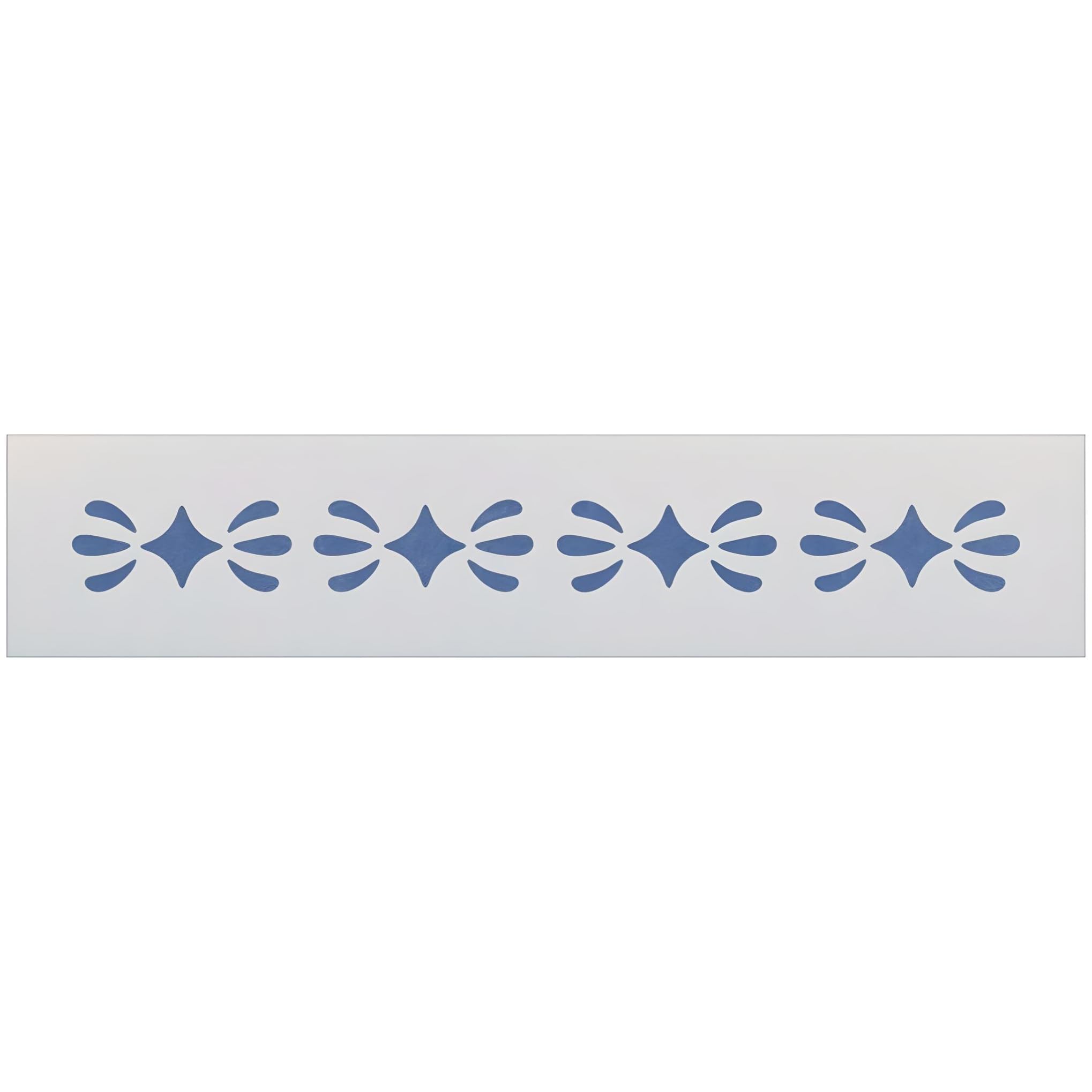 Diamond Leaf Border Stencil 15x1.5 inch Mylar template