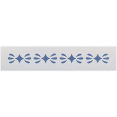 Diamond Leaf Border Stencil 15x1.5 inch Mylar template