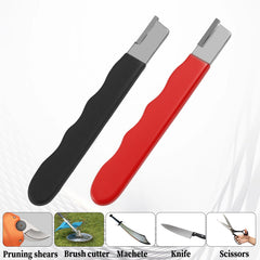 Diamond plus silicone garden sharpener for blades