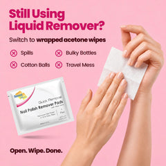 Aloe Vera Pads included with nail polish remover wipes