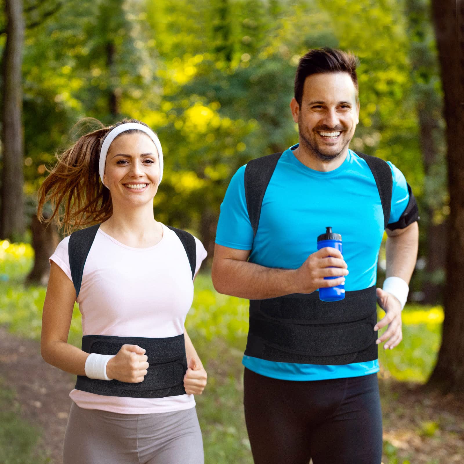 Breathable soft material back brace for long-lasting support