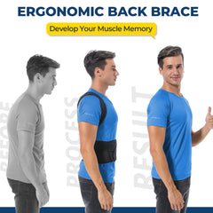 Adjustable back brace with straps for comfortable wear by DIANMEI
