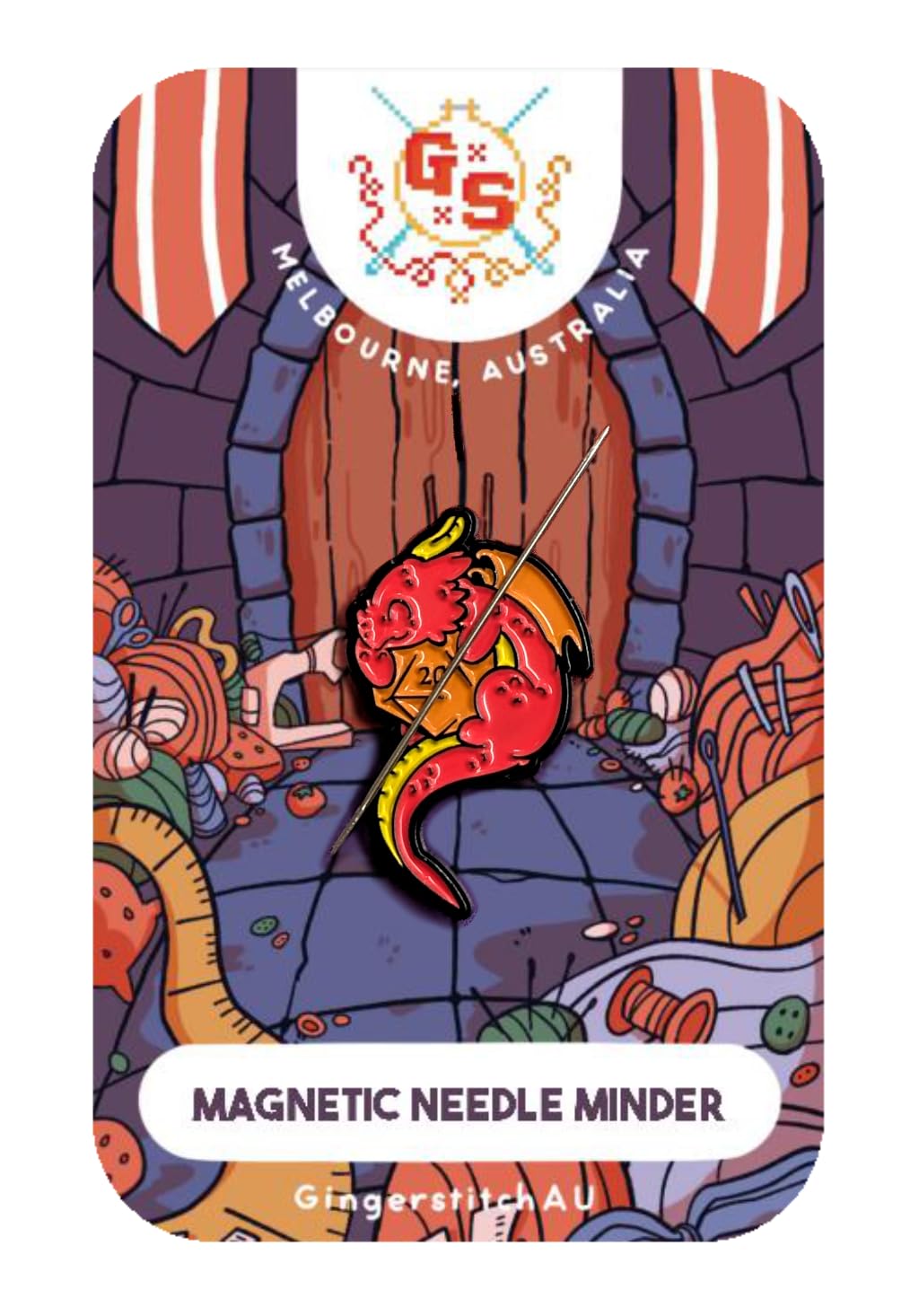 dice-dragon-needle-minder magnetic-back-magnet