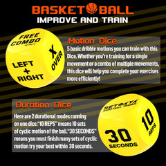 Basketball training dice set for dribble practice