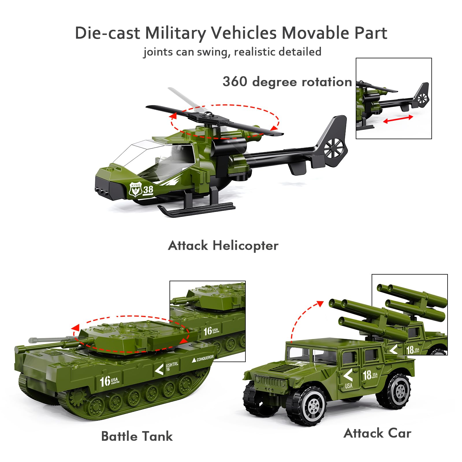 Panzer and anti air vehicle among army toys collection