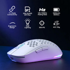 DIERYA M1 wireless gaming mouse 24000DPI close up