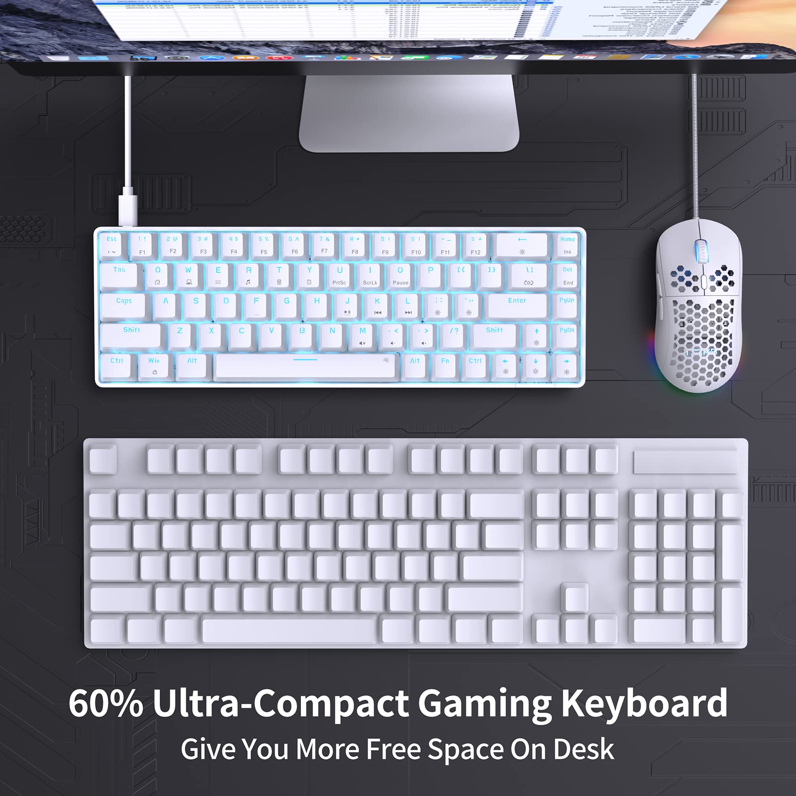 Red switches for fast gaming on DIERYA T68SE