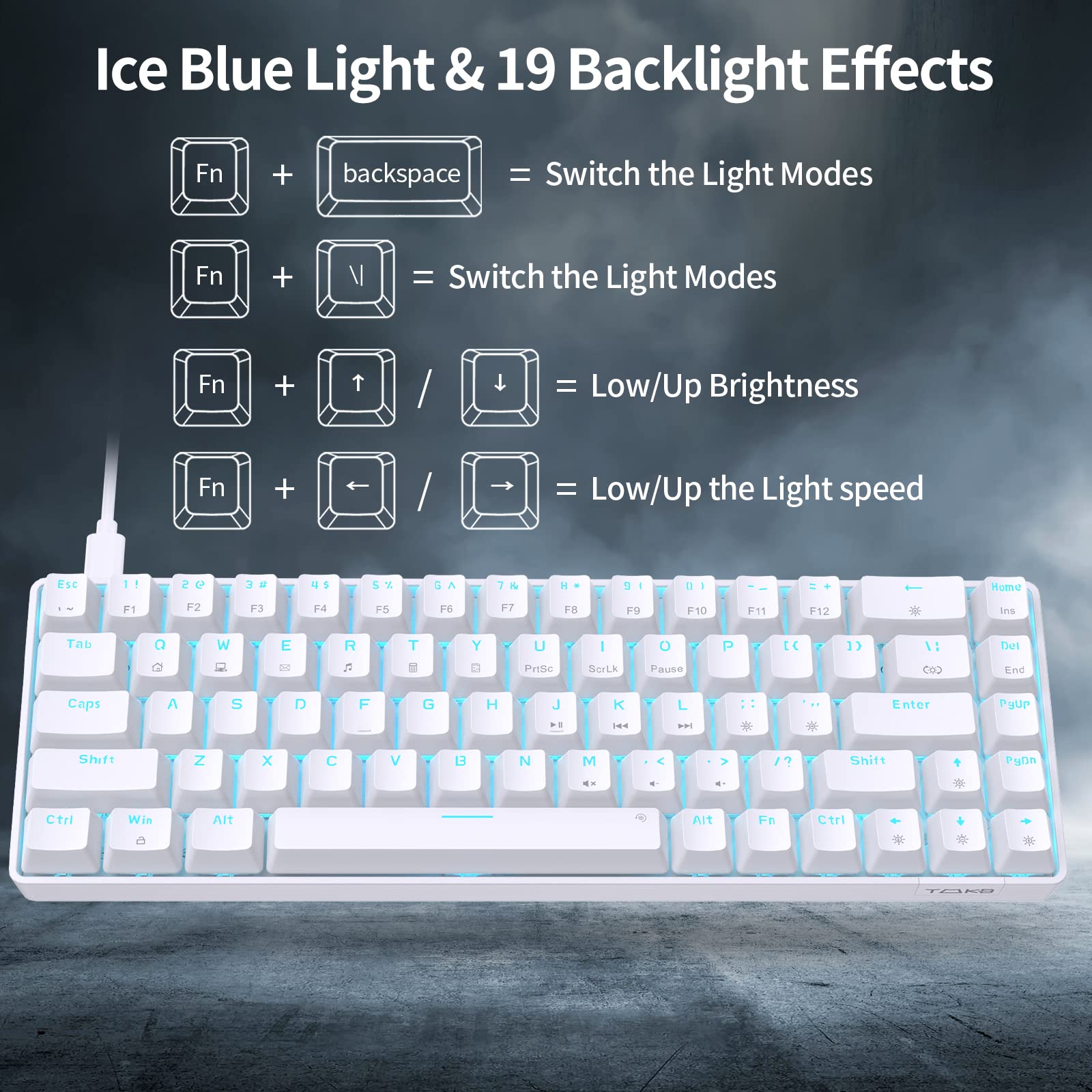 Classic blue LED backlight DIERYA T68SE 19 modes