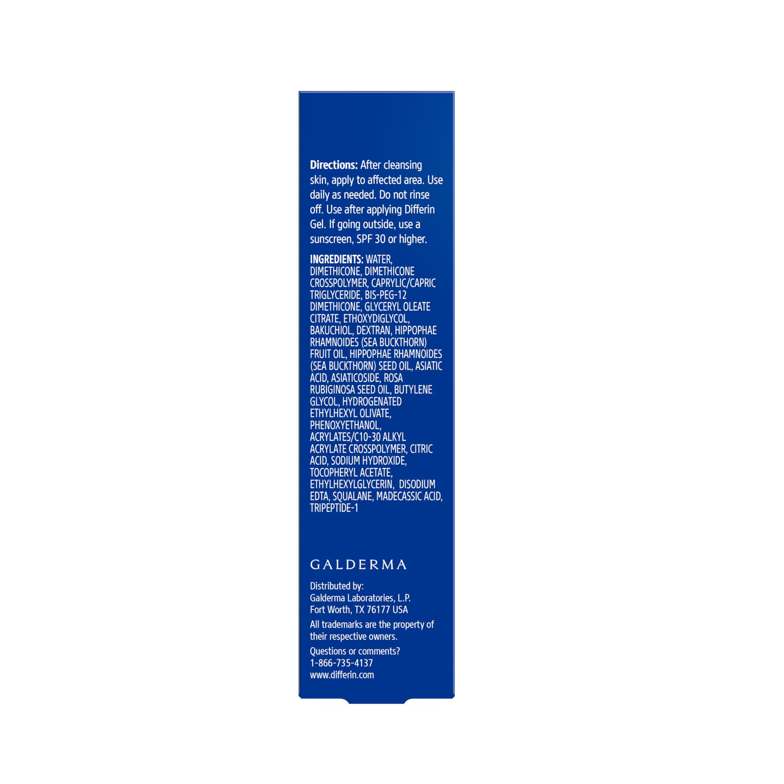 Seaberry oil antioxidant in Differin Resurfacing Acne Scar Treatment Gel
