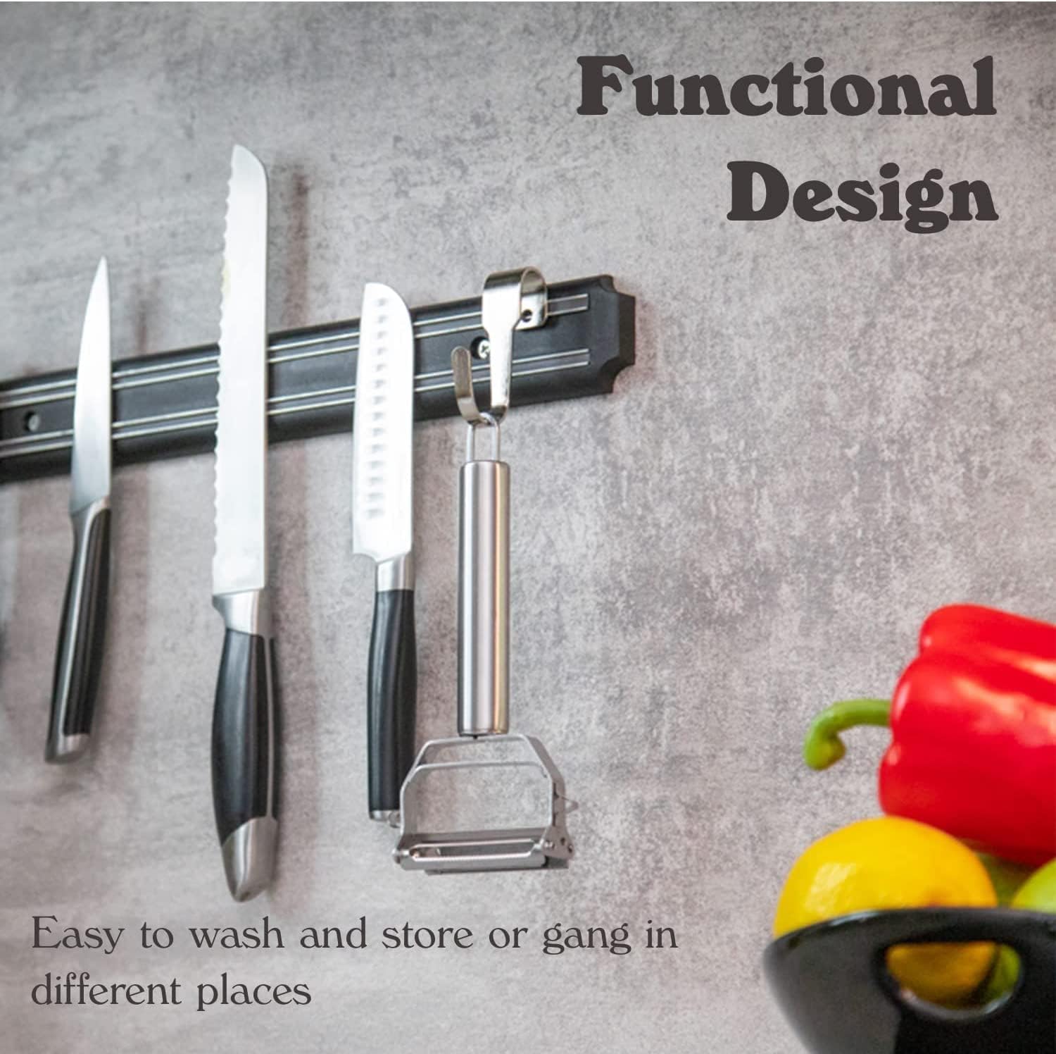 Three-in-one vegetable peeler for left and right handed chefs