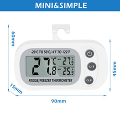 Digital freezer thermometer with large LCD screen