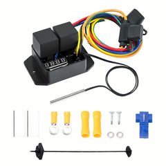 Digital Thermatic Fan Switch Kit #0444 components for radiator cooling system