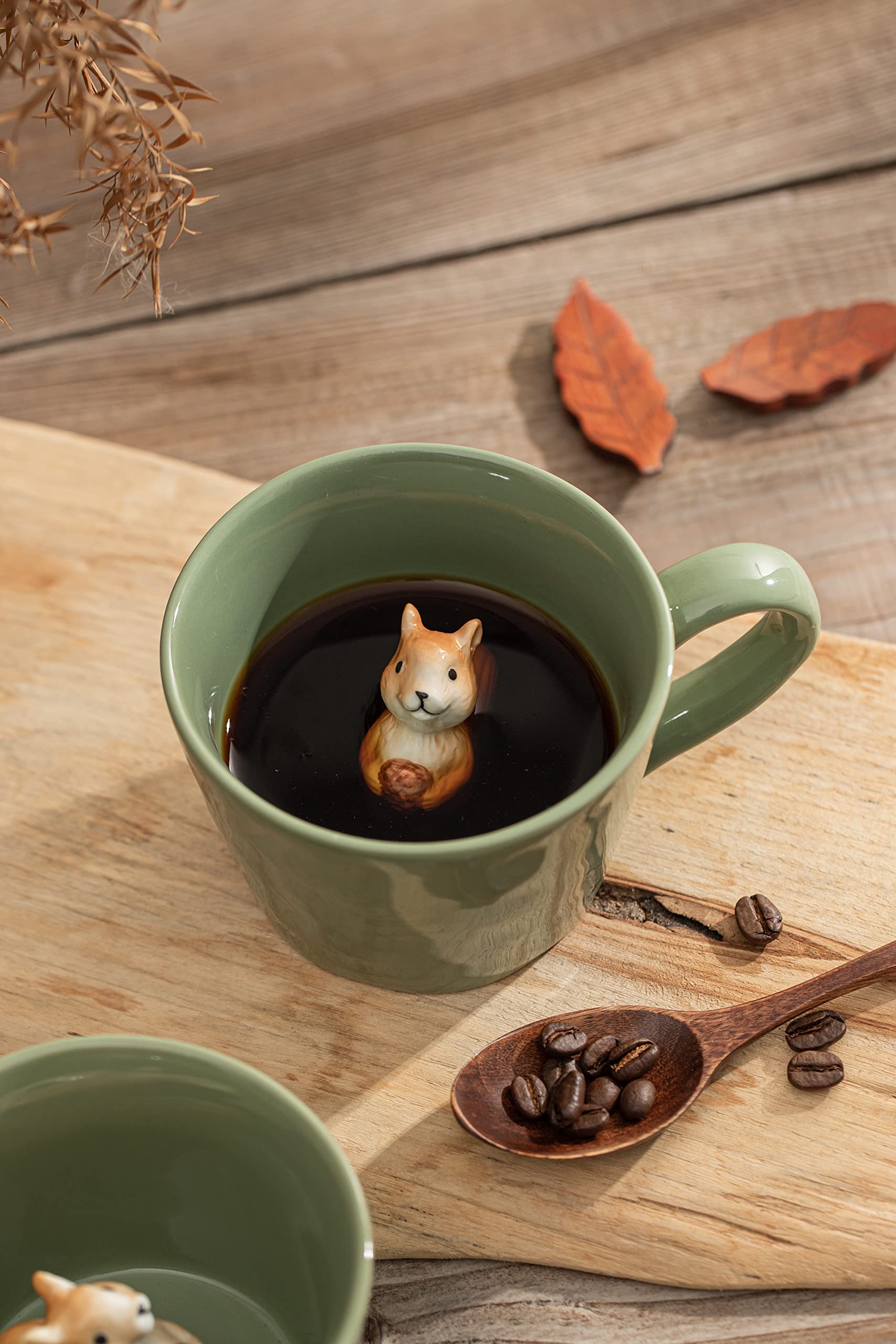 DIHOclub Squirrel Ceramic Cup light green color image