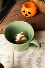 DIHOclub Squirrel Ceramic Cup hand-painted design