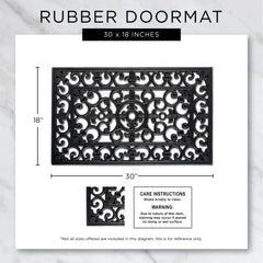 DII rubber doormat all weather lattice 18x30 garage entry