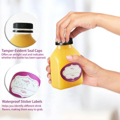 12 pack portable juice bottles for lunch bags and gym