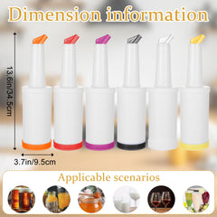 1 L juice dispenser bottle with tapered spout for bars