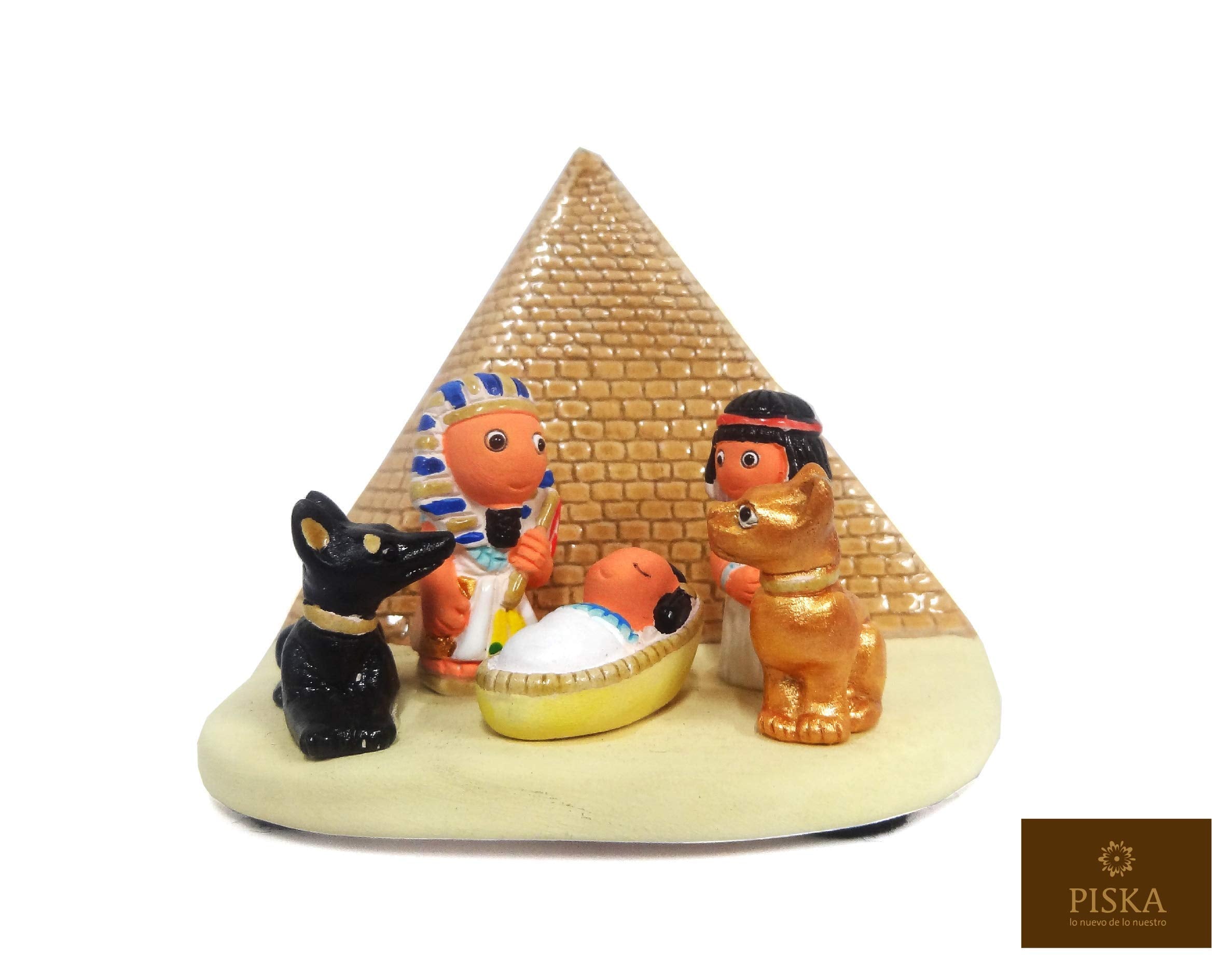 Egypt pyramids themed nativity decor