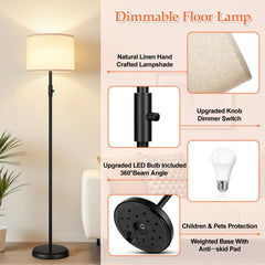 Modern floor lamp easy assembly with shade